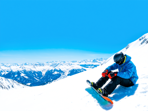 户外滑雪场景,雪山背景下滑雪者正在练习基本动作,蓝天白云,雪道平整